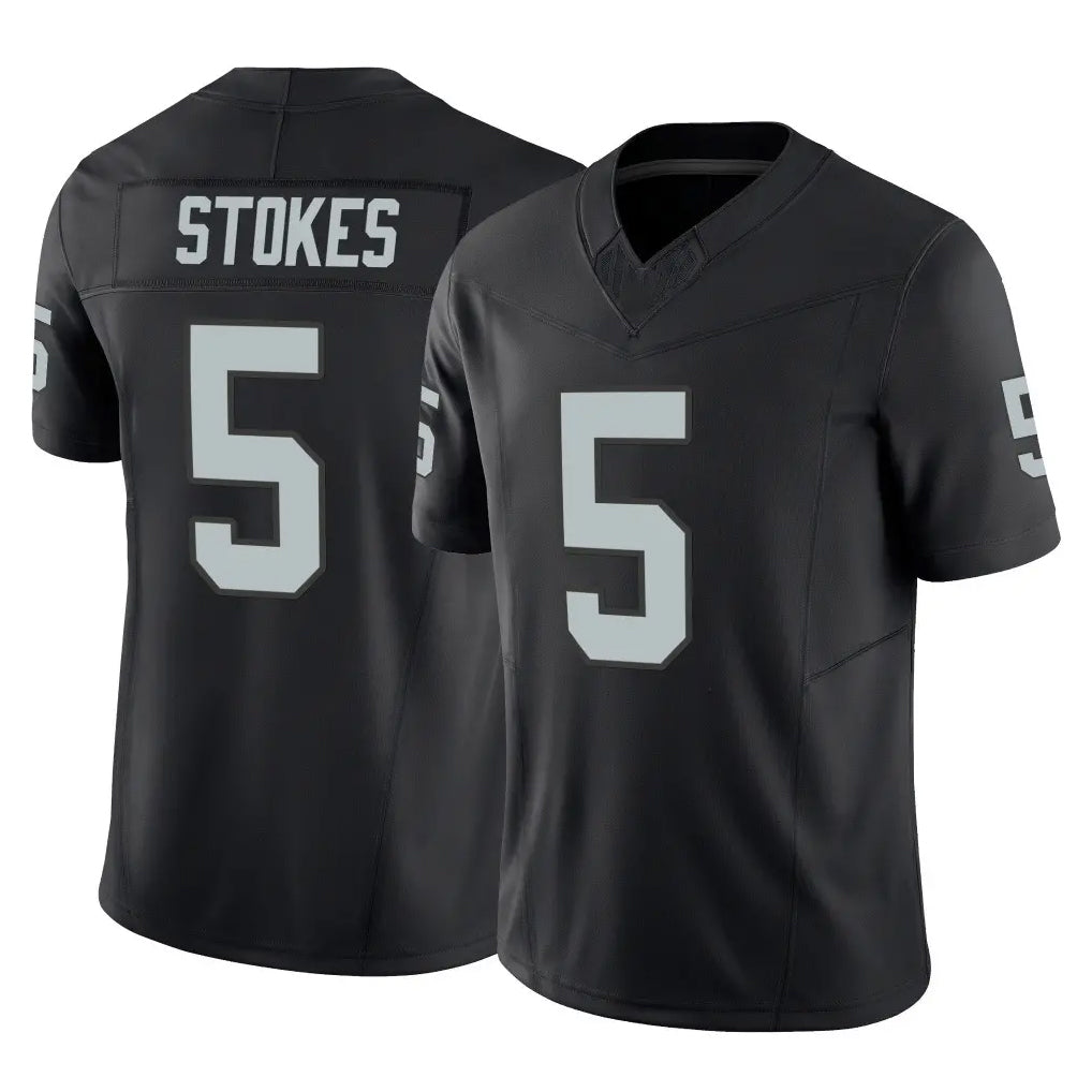 LV.Raiders #5 Eric Stokes Player Black Limited Vapor F.U.S.E. Home Game Ldoa Stitched Jerseys