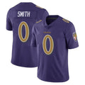 B.Ravens #0 Roquan Smith Player Purple Color Rush Vapor Untouchable Limited Home Game Ldoa Stitched Jerseys