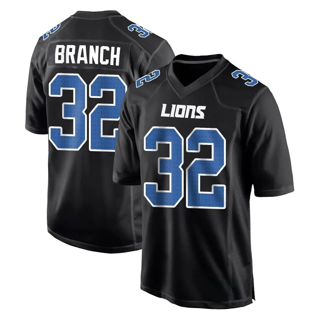 D.Lions #32 Brian Branch Player Black Fashion Home Game Ldoa Stitched Jerseys