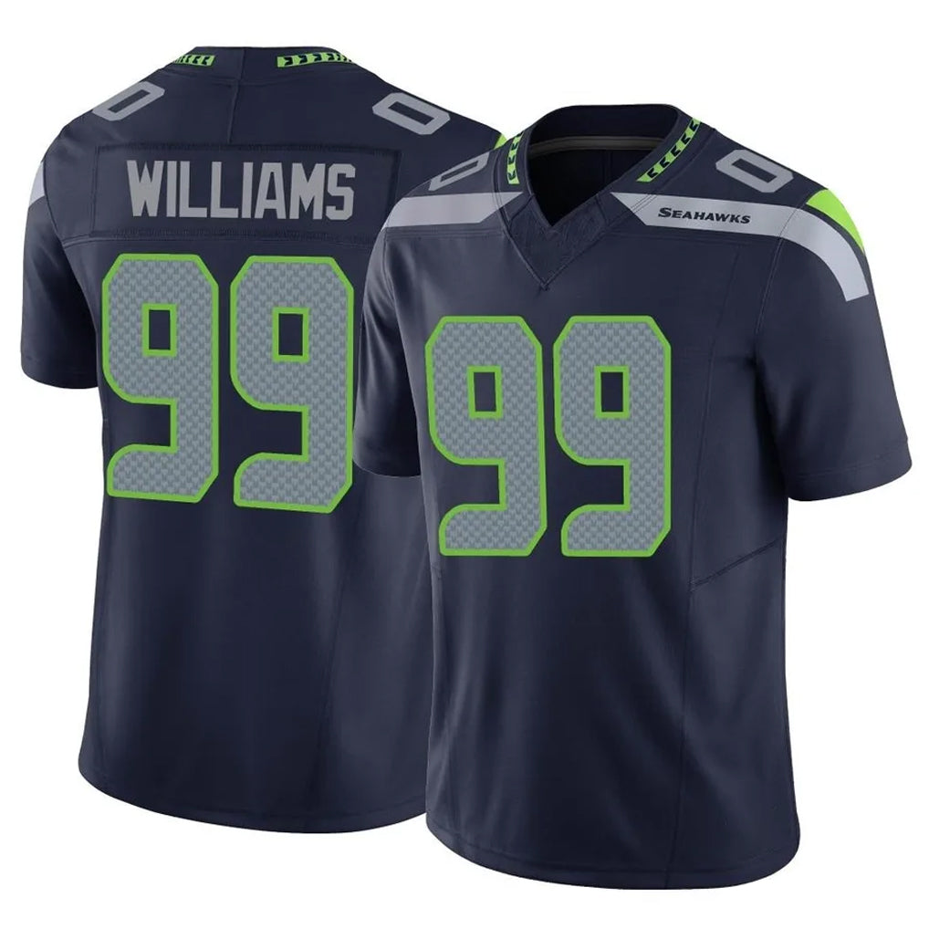 S.Seahawks #99 Leonard Williams Player Navy Limited Vapor F.U.S.E. Home Game Ldoa Stitched Jerseys