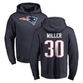 NE.Patriots #30 Jam Miller Player Navy LOGO Pullover Hoodies Home Game Ldoa Stitched Jerseys