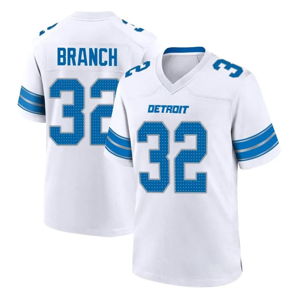 D.Lions #32 Brian Branch Player White Alternate Home Game Ldoa Stitched Jerseys