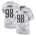 W.Commanders #98 Odafe Oweh Player Arctic Camo Limited Salute To Service Home Game Ldoa Stitched Jerseys