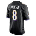 B.Ravens #8 Lamar Jackson Player Black Alternate Home Game Ldoa Stitched Jerseys