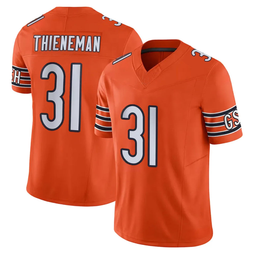 C.Bears #31 Dillon Thieneman Player Orange Vapor F.U.S.E. Limited Home Game Ldoa Stitched Jerseys