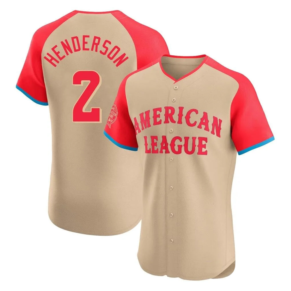 B.Orioles #2 Gunnar Henderson Player Cream American League All-Star Limited Elite Home Game Ldoa Stitched Jerseys