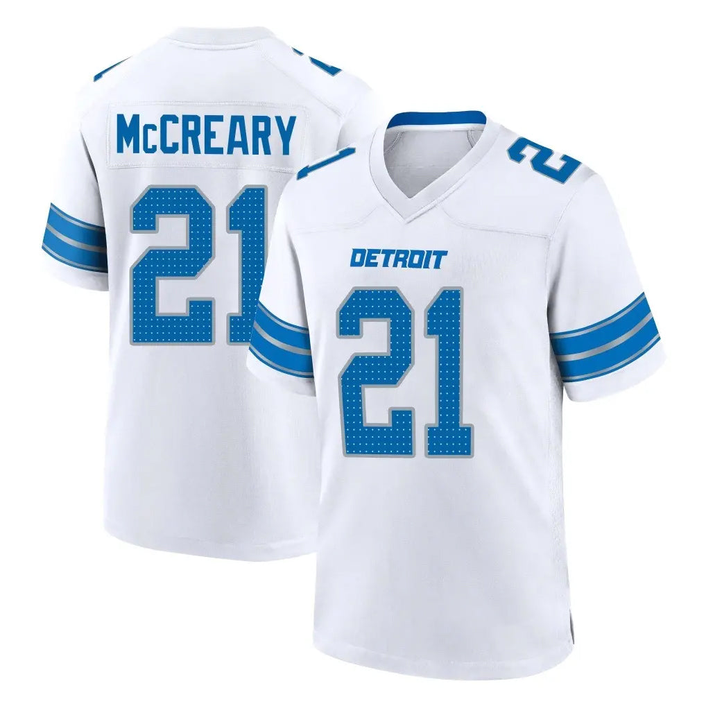 D.Lions #21 Roger McCreary Player White Alternate Home Game Ldoa Stitched Jerseys