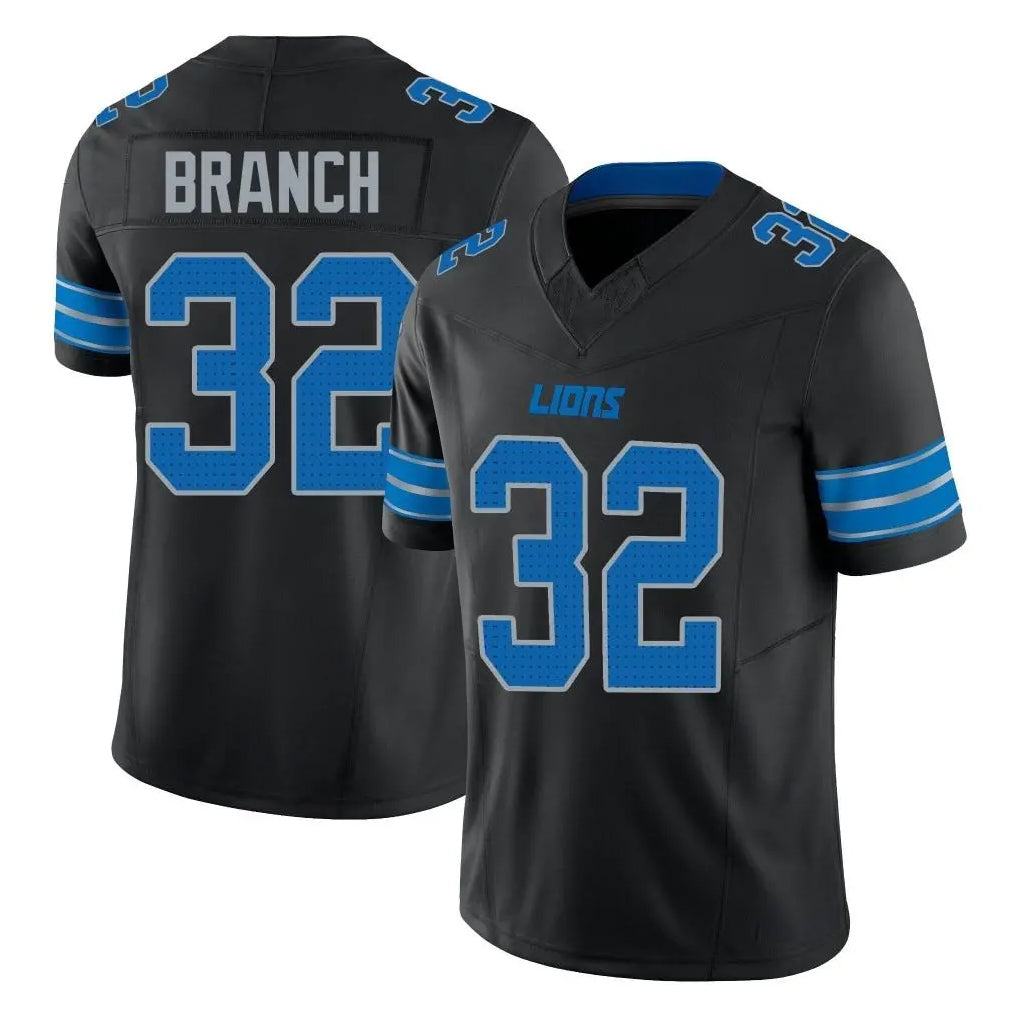 D.Lions #32 Brian Branch Player Black Alternate Vapor F.U.S.E. Limited Home Game Ldoa Stitched Jerseys