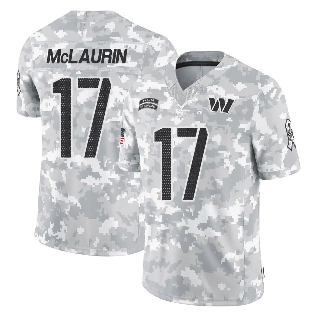 W.Commanders #17 Terry Mclaurin Player Arctic Camo Limited Salute To Service Home Game Ldoa Stitched Jerseys