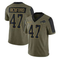 B.Bills #47 Christian Benford Player Olive Salute To Service Limited Ldoa Stitched Jerseys