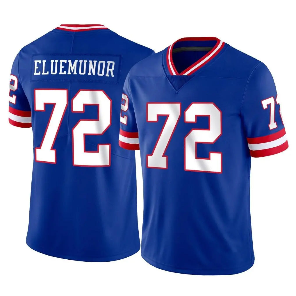 NY.Giants #72 Jermaine Eluemunor Player Royal Classic Vapor Home Game Ldoa Stitched Jerseys