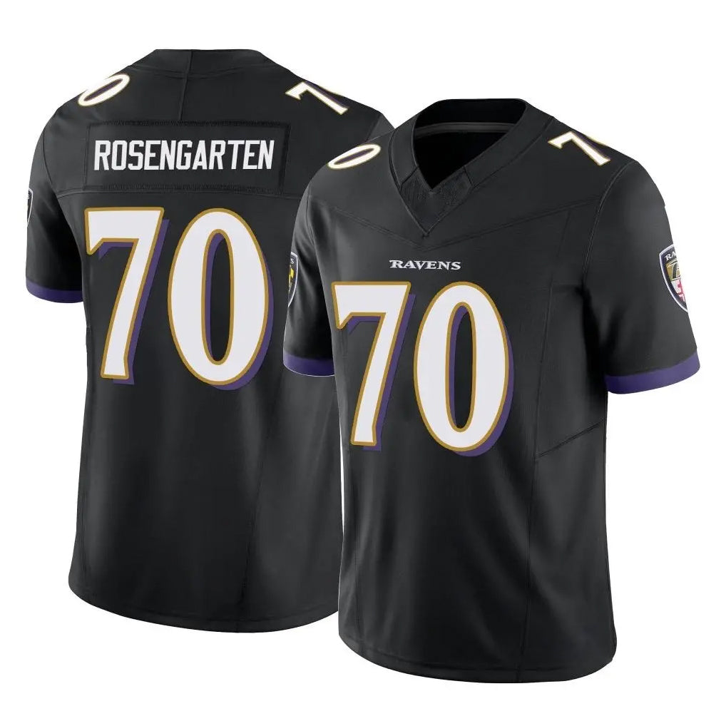 B.Ravens #70 Roger Rosengarten Player Black Vapor F.U.S.E. Limited Ldoa Stitched Jerseys