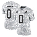 D.Lions #0 Jahmyr Gibbs Player Arctic Camo Salute To Service Limited Ldoa Stitched Jerseys