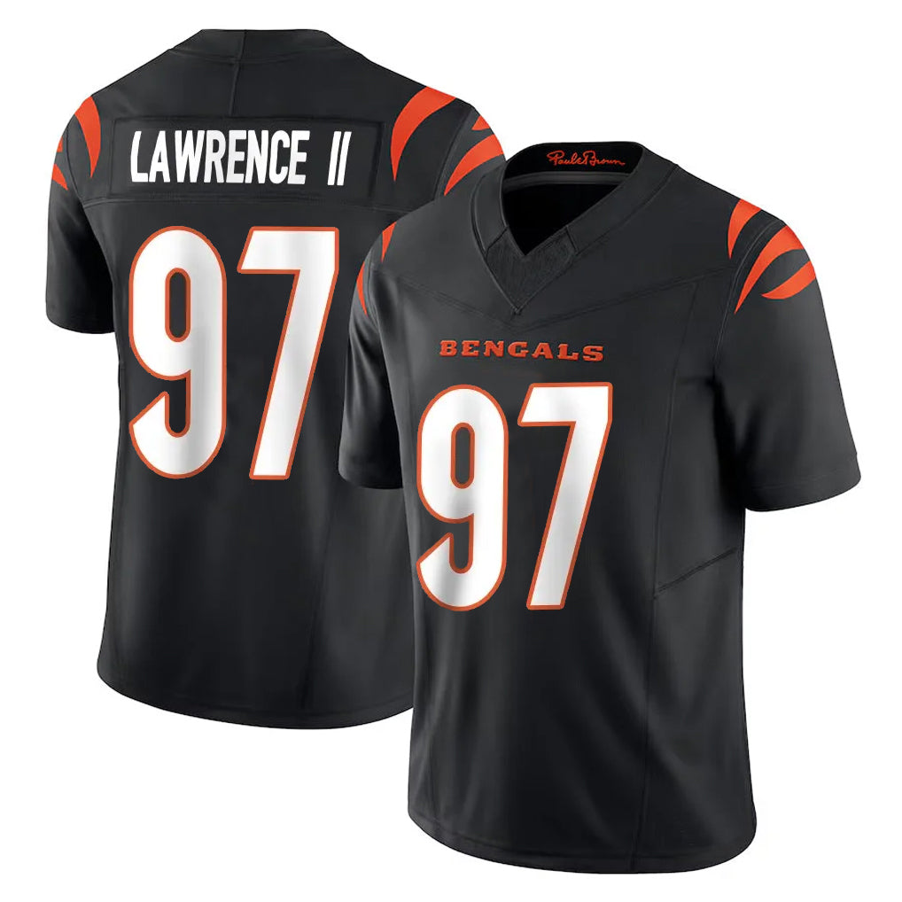 C.Bengals #97 Dexter Lawrence II Player Black Vapor F.U.S.E. Limited Home Game Ldoa Stitched Jerseys