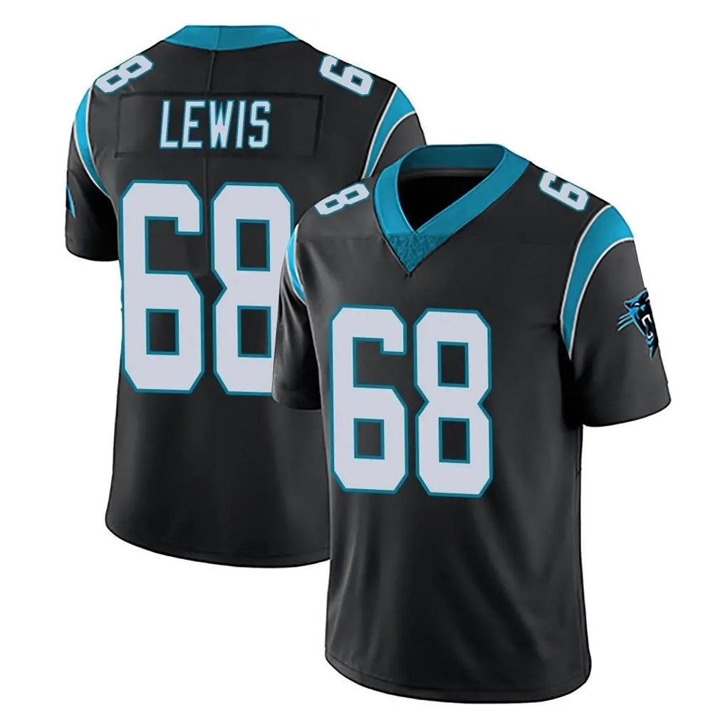 C.Panthers #68 Damien Lewis Player Black Vapor Untouchable Limited Game Ldoa Stitched Jerseys