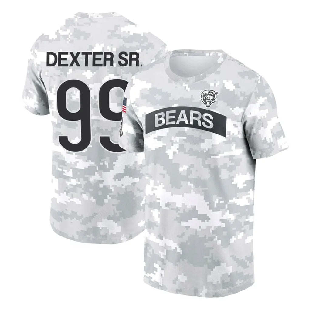 C.Bears #99 Gervon Dexter Sr. Player Arctic Camo Salute to Service Performance T-Shirt Limited Ldoa Stitched Jerseys