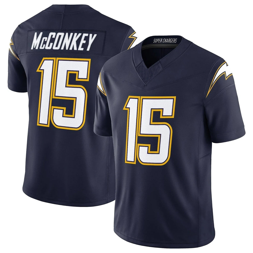 LA.Chargers #15 Ladd McConkey Player Navy Vapor F.U.S.E. Limited Home Game Ldoa Stitched Jerseys