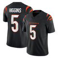 C.Bengals #5 Tee Higgins Player Black Vapor F.U.S.E. Limited Home Game Ldoa Stitched Jerseys
