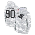 C.Panthers #90 Julius Peppers Player Arctic Camo Salute to Service Pullover Hoodies Limited Game Ldoa Stitched Jerseys