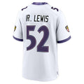 B.Ravens #52 Ray Lewis Player White Home Game Ldoa Stitched Jerseys