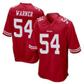 SF.49ers #54 Fred Warner Player Red Home Game Ldoa Stitched Jerseys