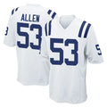 IN.Colts #53 CJ Allen Player White Home Game Ldoa Stitched Jerseys