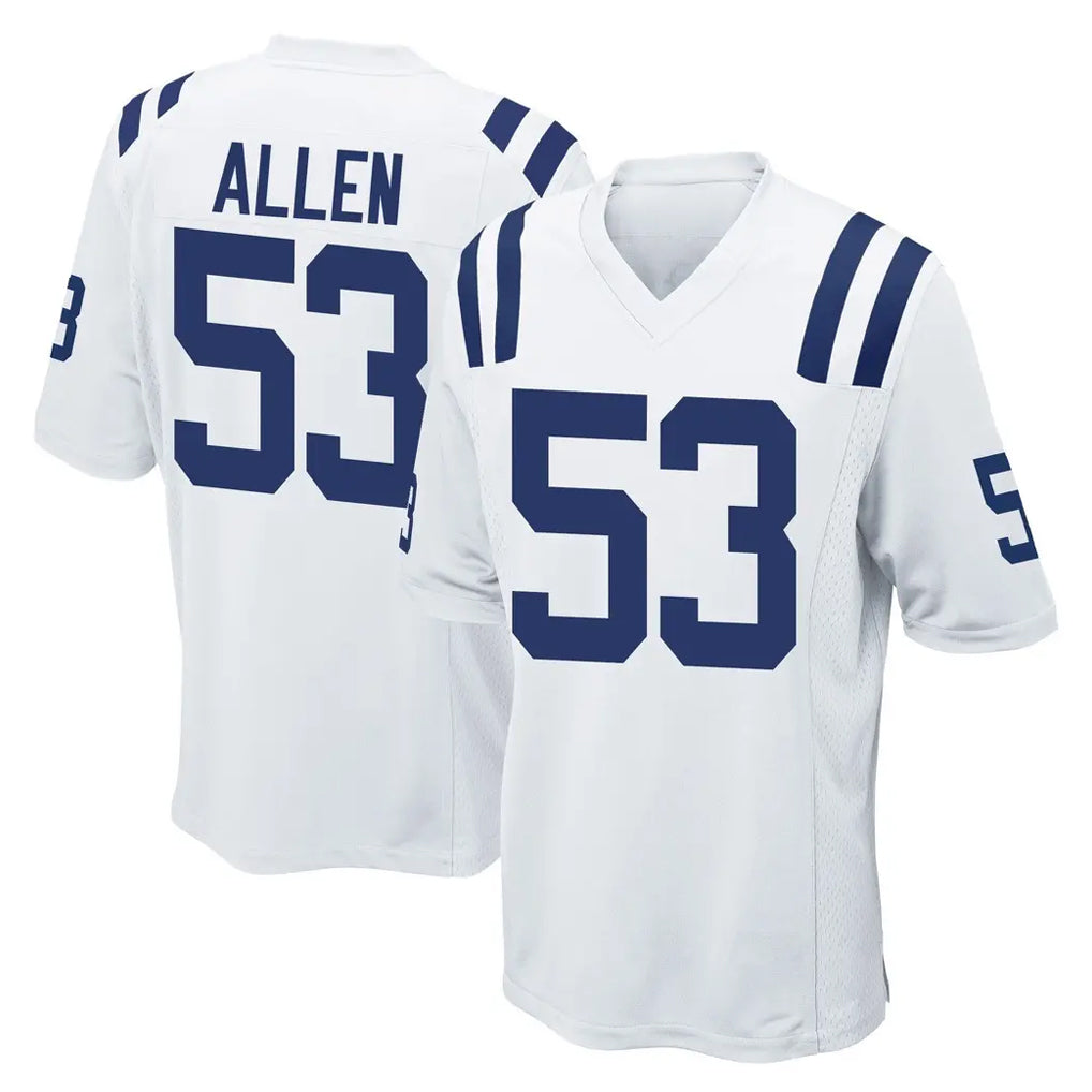 IN.Colts #53 CJ Allen Player White Home Game Ldoa Stitched Jerseys