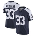 D.Cowboys #33 Javonte Williams Player Navy-White Limited Alternate Vapor Untouchable Home Game Ldoa Stitched Jerseys