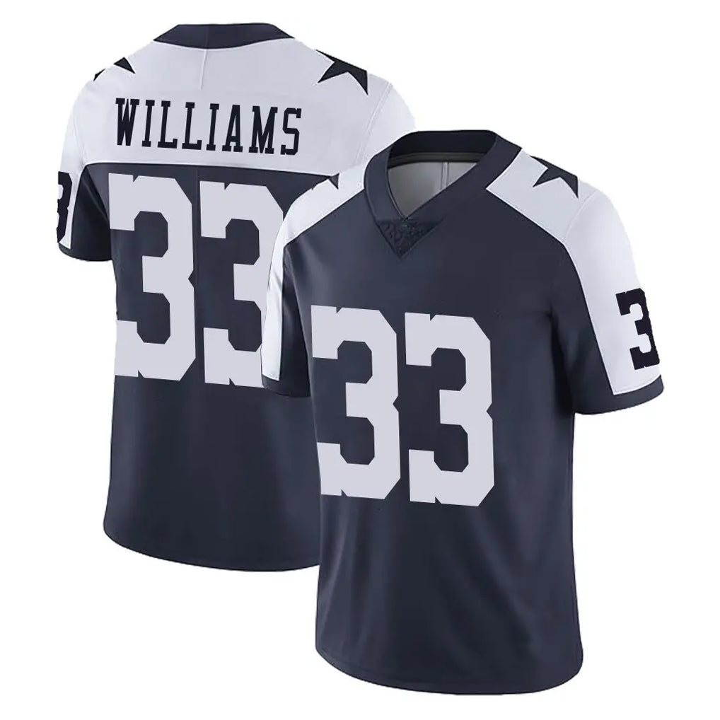 D.Cowboys #33 Javonte Williams Player Navy-White Limited Alternate Vapor Untouchable Home Game Ldoa Stitched Jerseys