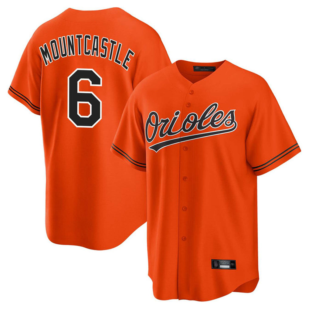 B.Orioles #6 Ryan Mountcastle Player Orange Home Game Ldoa Stitched Jerseys