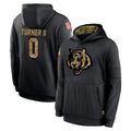 C.Bengals #0 DJ Turner II Player Black Salute to Service Pullover Hoodies Limited Ldoa Stitched Jerseys