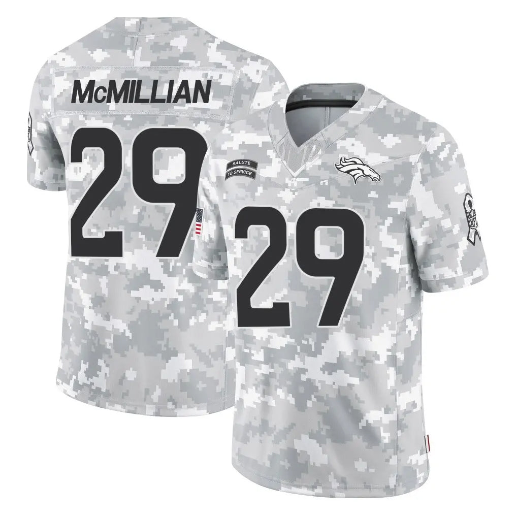 D.Broncos #29 Ja'Quan McMillian Player Arctic Camo Salute To Service Limited Ldoa Stitched Jerseys