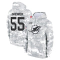M.Dolphins #55 Aaron Brewer Player Arctic Camo Salute to Service Hoodies Limited Game Ldoa Stitched Jerseys