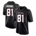 H.Texans #81 Jayden Higgins Player Carbon Black Fashion Home Game Ldoa Stitched Jerseys