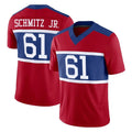 NY.Giants #61 John Michael Schmitz Jr. Player Red Century Vapor F.U.S.E. Home Game Ldoa Stitched Jerseys