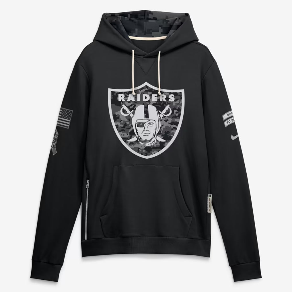 LV.Raiders 2026 Black Logo Pullover Hoodies Limited Game Ldoa Stitched Jerseys