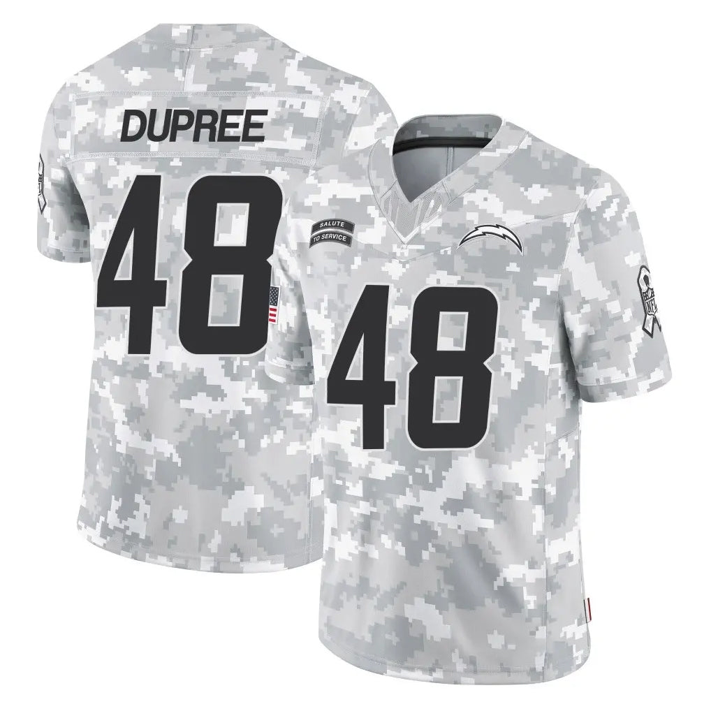 LA.Chargers #48 Bud Dupree Player Arctic Camo Salute To Service Limited Game Ldoa Stitched Jerseys