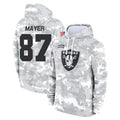 LV.Raiders #87 Michael Mayer Player Arctic Camo Salute to Service Hoodies Limited Game Ldoa Stitched Jerseys