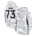 D.Broncos #73 Frank Crum Player Arctic Camo Salute to Service Hoodies Limited Game Ldoa Stitched Jerseys