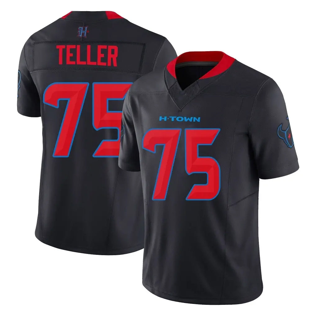 H.Texans #75 Wyatt Teller Player Navy Limited 2nd Alternate Vapor F.U.S.E. Home Game Ldoa Stitched Jerseys