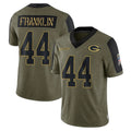 GB.Packers #44 Zaire Franklin Player Olive Salute To Service Limited Game Ldoa Stitched Jerseys