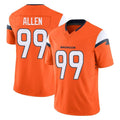 D.Broncos #99 Zach Allen Player Orange Vapor F.U.S.E. Limited Home Game Ldoa Stitched Jerseys