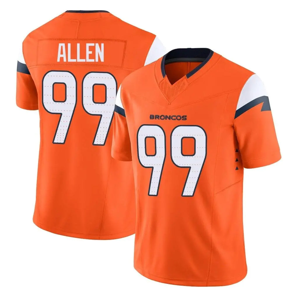 D.Broncos #99 Zach Allen Player Orange Vapor F.U.S.E. Limited Home Game Ldoa Stitched Jerseys