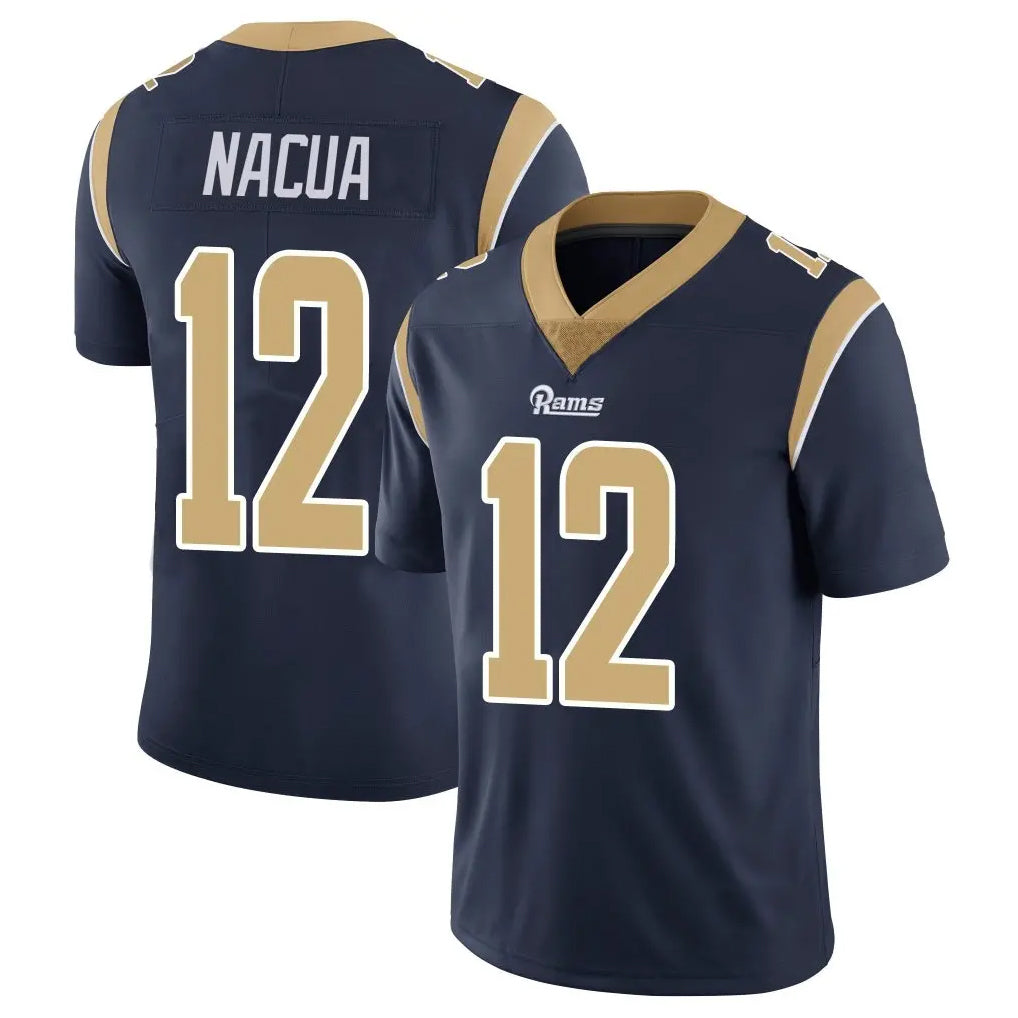 LA.Rams #12 Puka Nacua Player Navy Limited Vapor Untouchable Home Game Ldoa Stitched Jerseys