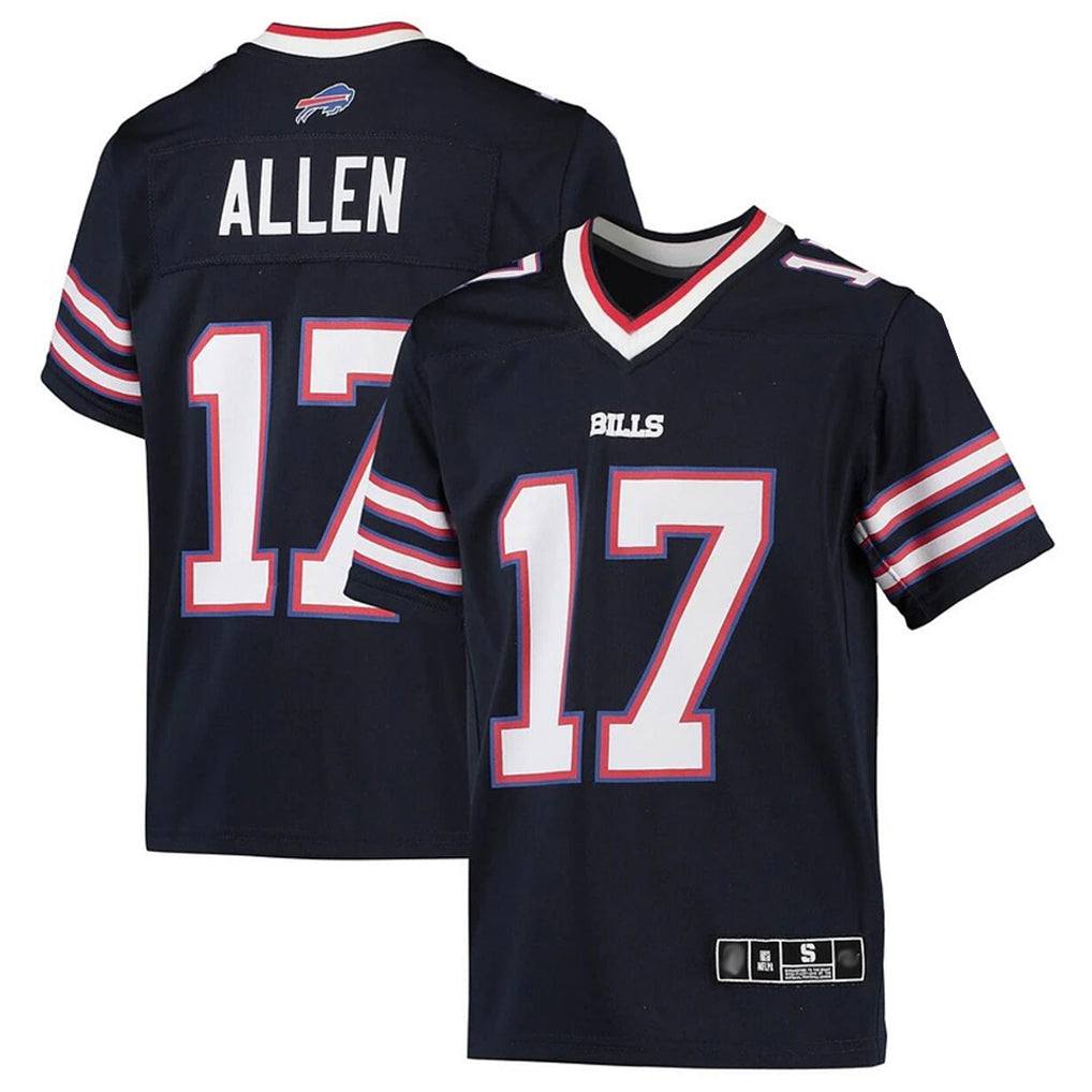 B.Bills #17 Josh Allen Player Navy Inverted  Home Game Ldoa Stitched Jerseys