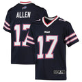 B.Bills #17 Josh Allen Player Navy Inverted  Home Game Ldoa Stitched Jerseys
