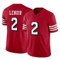 SF.49ers #2 Deommodore Lenoir Player Red Limited Alternate Vapor F.U.S.E. Home Game Ldoa Stitched Jerseys