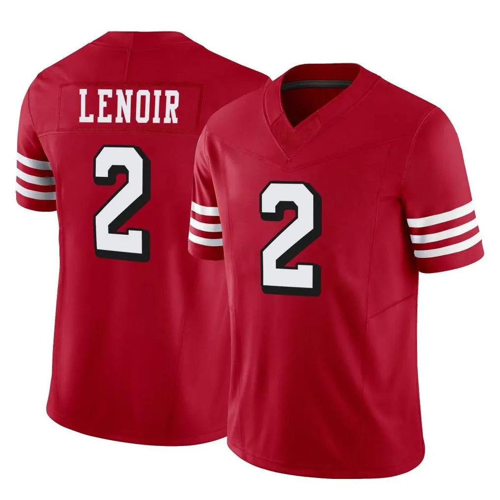SF.49ers #2 Deommodore Lenoir Player Red Limited Alternate Vapor F.U.S.E. Home Game Ldoa Stitched Jerseys