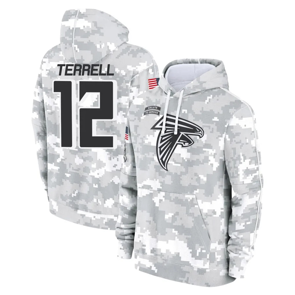 A.Falcons #12 Avieon Terrell Player Arctic Camo Salute to Service Limited Hoodie Ldoa Stitched Jerseys