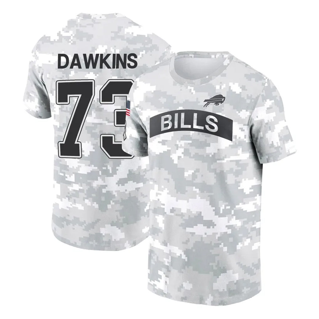 B.Bills #73 Dion Dawkins Player Arctic Camo Salute to Service T-Shirt Hoodies Ldoa Stitched Jerseys